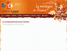 Tablet Screenshot of domaine-2soleils.com